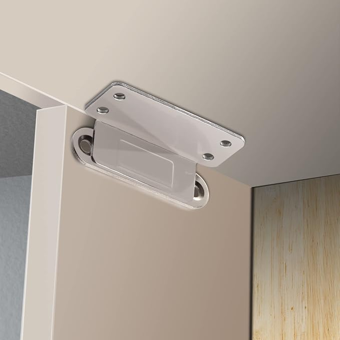 Mousike Double Magnetic Door Catch，60lb Stainless Steel Cabinet Door Magnets - Image 4