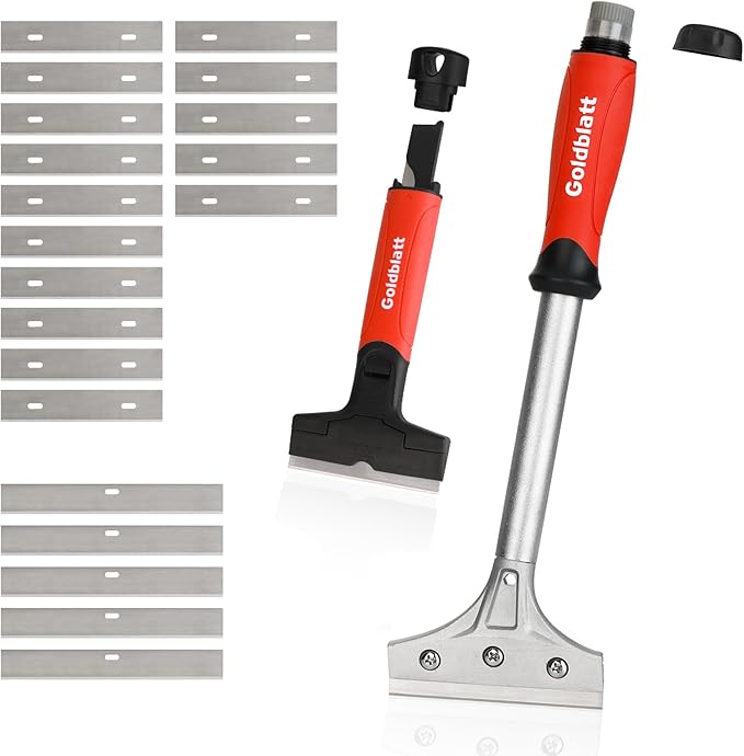 Goldblatt 2 Pieces Glass Scraper Set ​with 20-piece Blades by GoldblattUSA