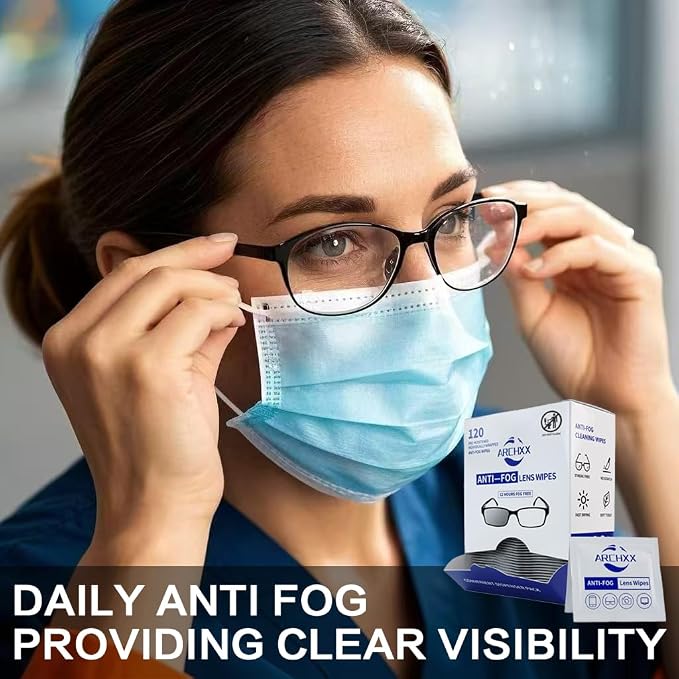 Anti Fog Wipes for Glasses, Pre-Moistened Cleaning Wipes, Lens Cleaner Wipe for - Image 3