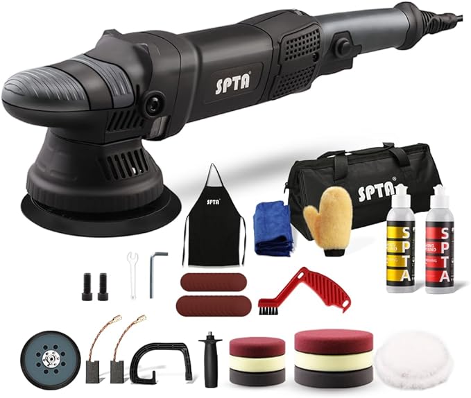 Buffer Polisher, SPTA 5-Inch 125mm Dual Action Random Orbital Car Polisher by SPTA