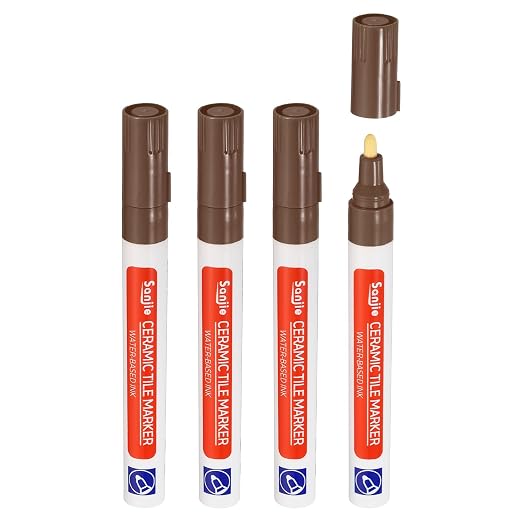 PATIKIL Grout Pen, 4 Pack Dark Brown Tile Marker Waterproof Grout Sealer Pen by PATIKIL
