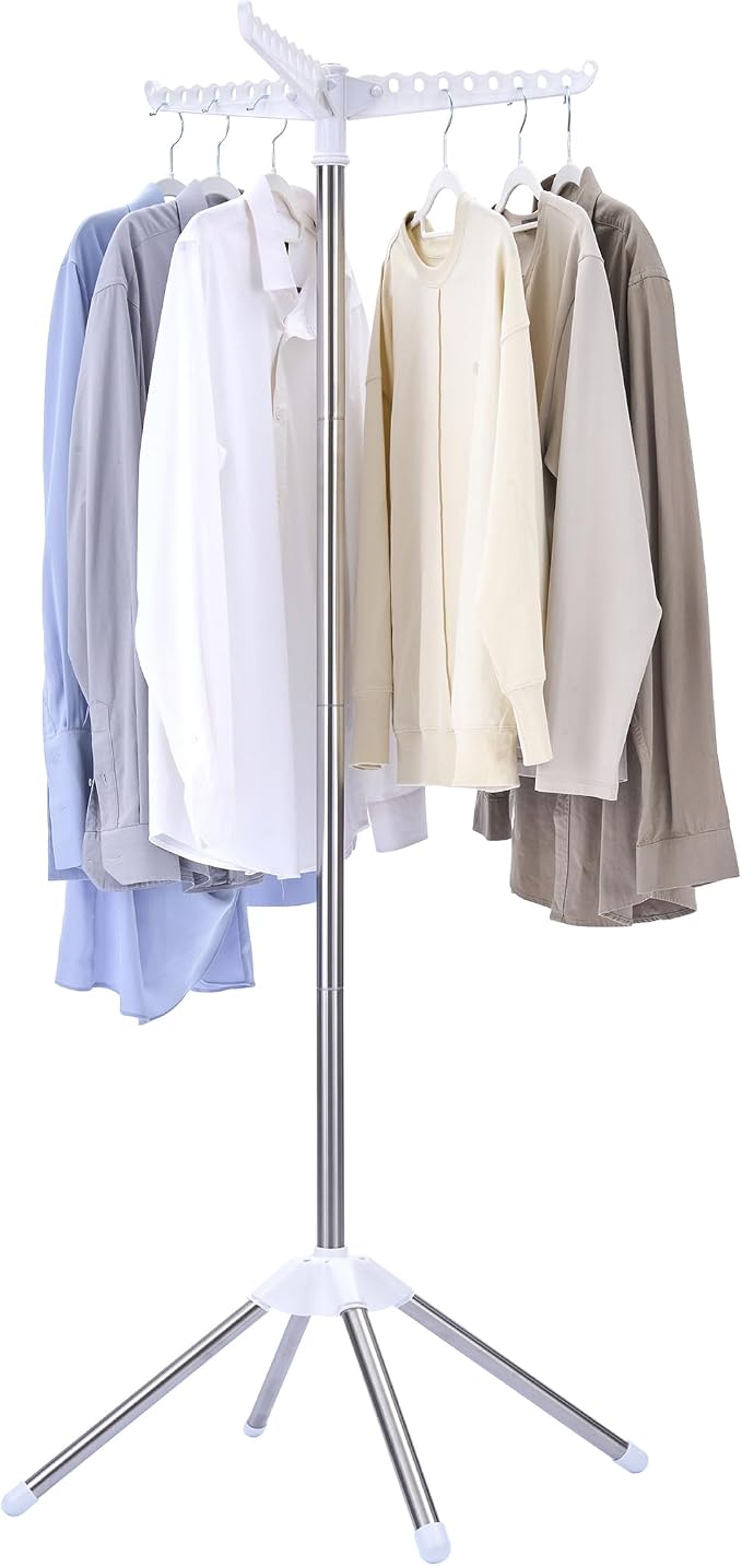 Clothes Drying Rack Foldable, 59 inch Tripod Laundry Drying Rack Indoor by Unknown