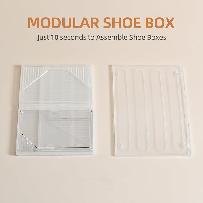 Modular XX-Large Shoe Organizer, 6 Pack Shoe Storage Organizer Easy to Assemble - Image 4