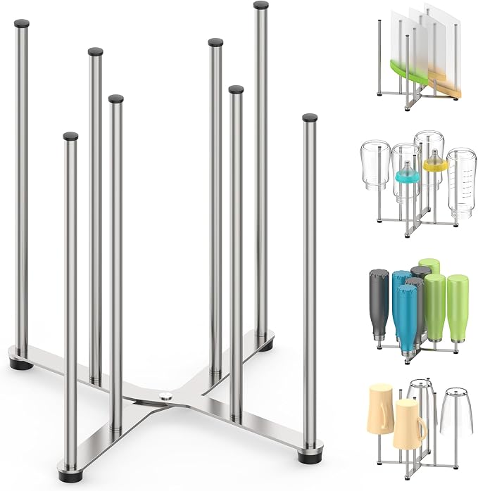 Reusable Bag & Bottle Drying Rack, Baby Bottle Drying Rack, Collapsible Cup by SHILFID
