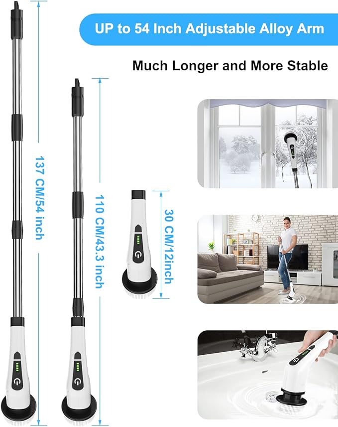 Leebein Electric Spin Scrubber, Cordless Cleaning Brush - Image 3