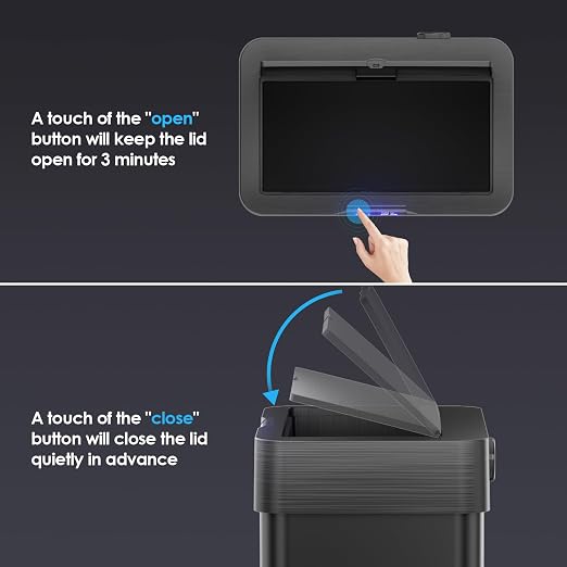 TLSUNNY 21.1 Gallon Motion Sensor Trash Can, Touchless Automatic Garbage Can - Image 4