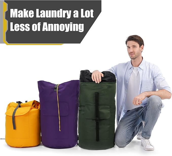 Laundry Bags Extra Large Heavy Duty, 115L Laundry Backpack, Sturdy Laundry Bag - Image 6