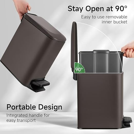 TIPGO Slim Bathroom Trash Can - Image 3
