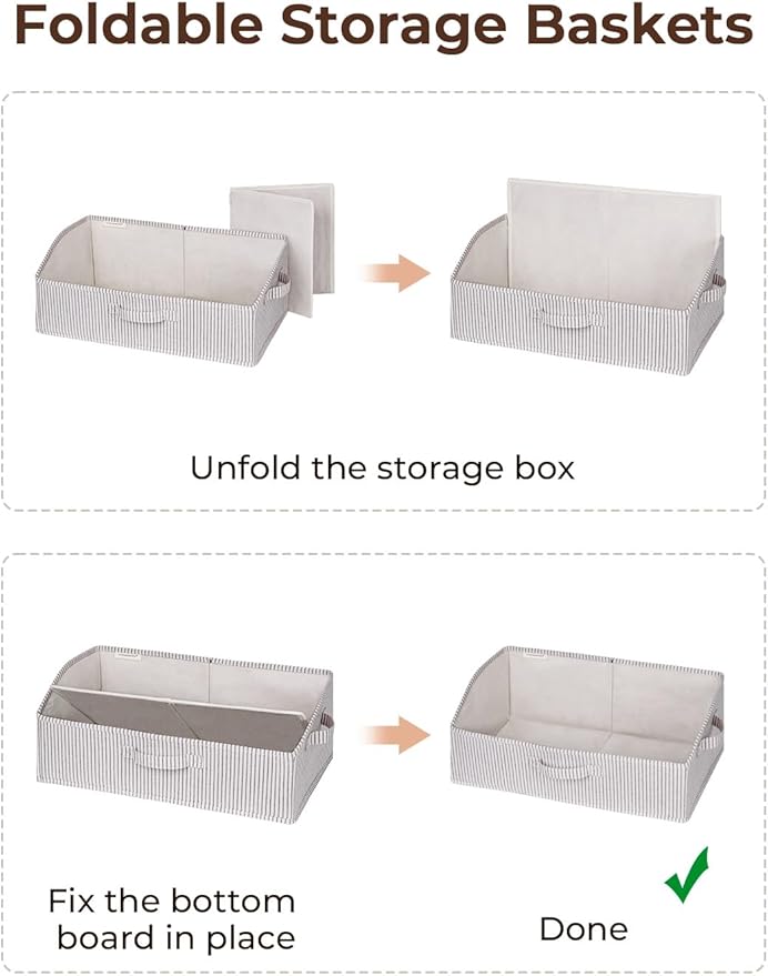 StorageWorks Closet Storage Bins, Trapezoid Organizer Box - Image 5
