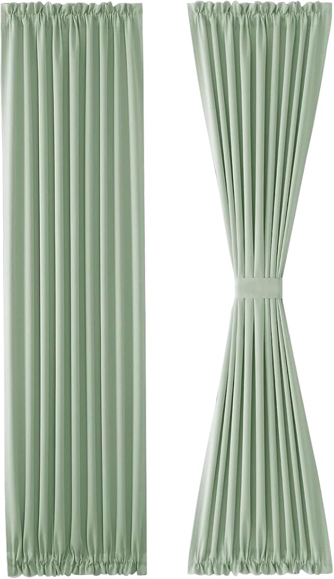 DWCN French Door Curtains – Rod Pocket Thermal Blackout Curtain - Image 7