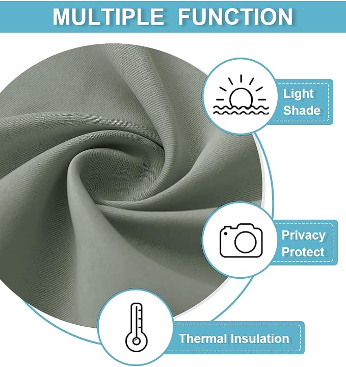 RYB HOME Blackout Curtains for Small Window - Image 7