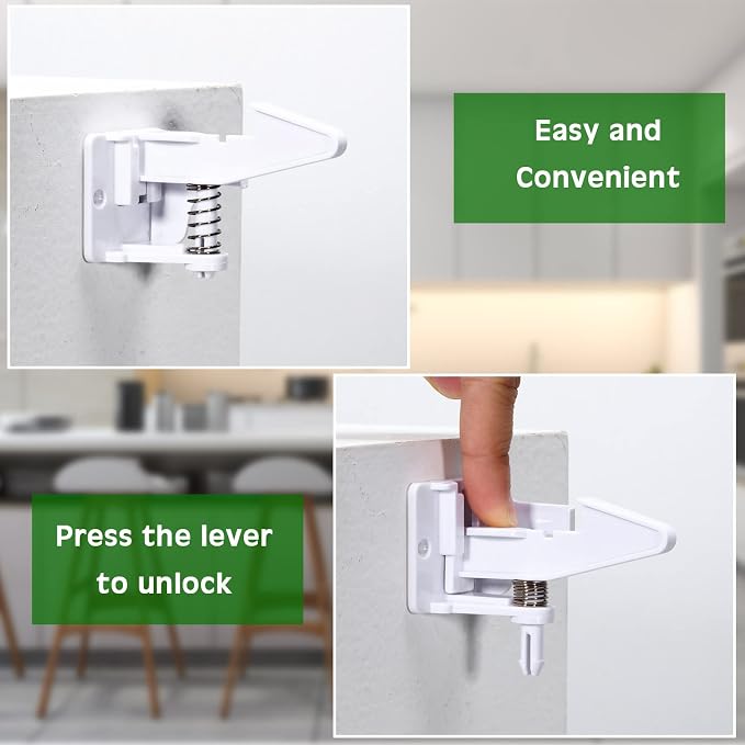 Tuanse 30 Pcs Cabinet Locks Invisible Safety Drawer Latches - Image 3