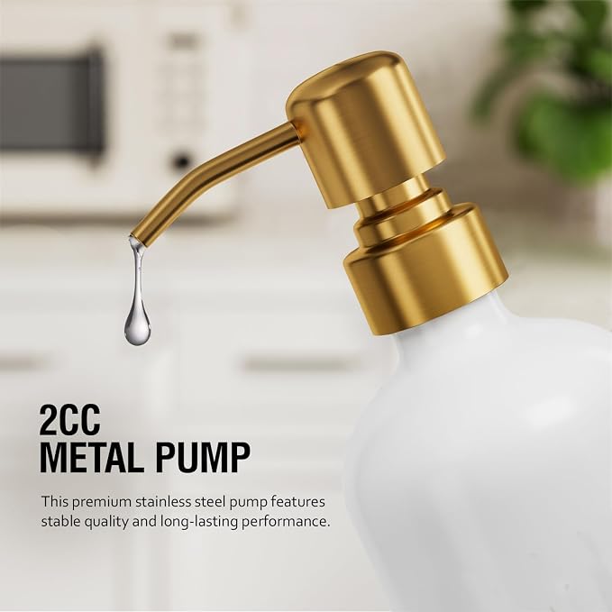 MOMEEMO Kitchen Soap Dispenser Set, Contains Dish and Hand Soap Dispenser - Image 4