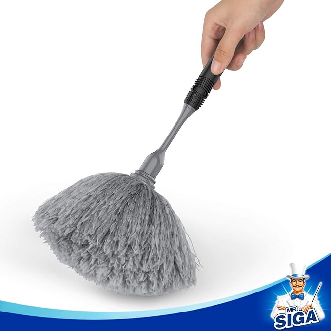 MR.SIGA Microfiber Delicate Duster, Comfortable Non Slip Handle, Detachable - Image 8