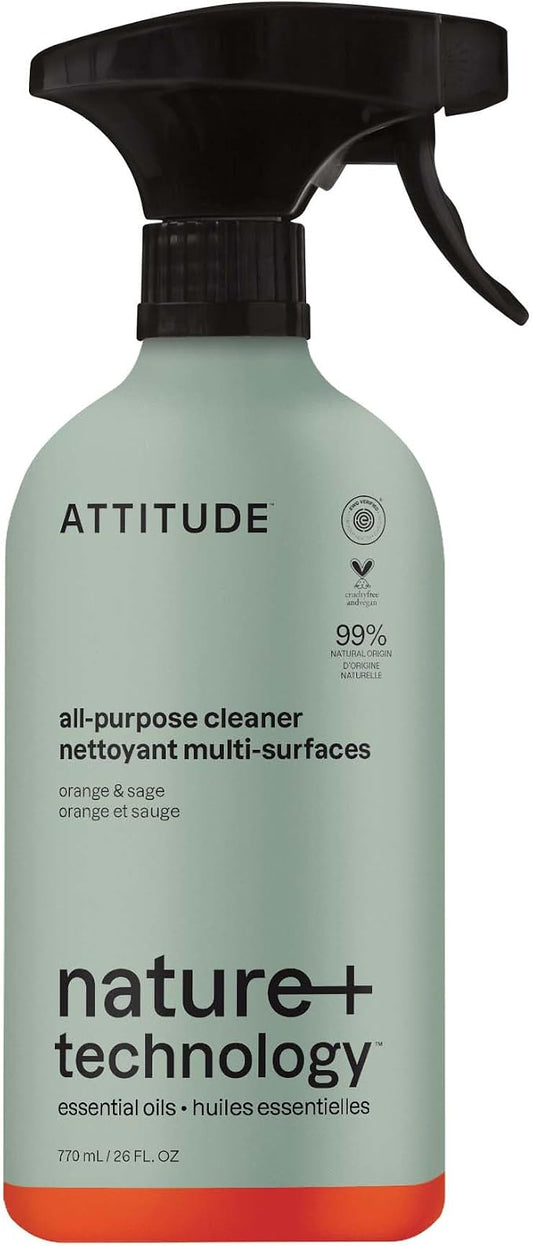 ATTITUDE All-Purpose Cleaner Spray, Plant-Based Ingredients, EWG Verified by ATTITUDE