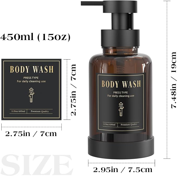Luxspire Foaming Soap Dispenser, Glass Foam Pump Soap Dispenser, Non-Slip - Image 8