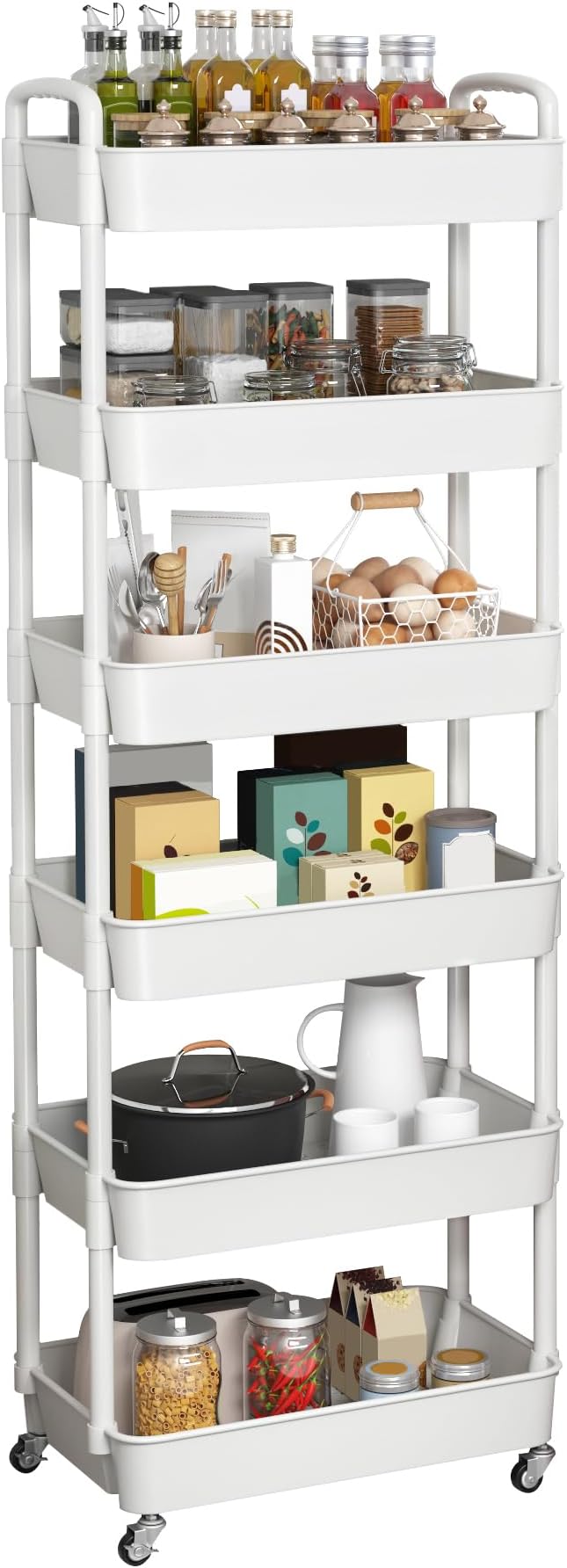 Sywhitta 6-Tier Plastic Rolling Utility Cart by haseverythingyouneed
