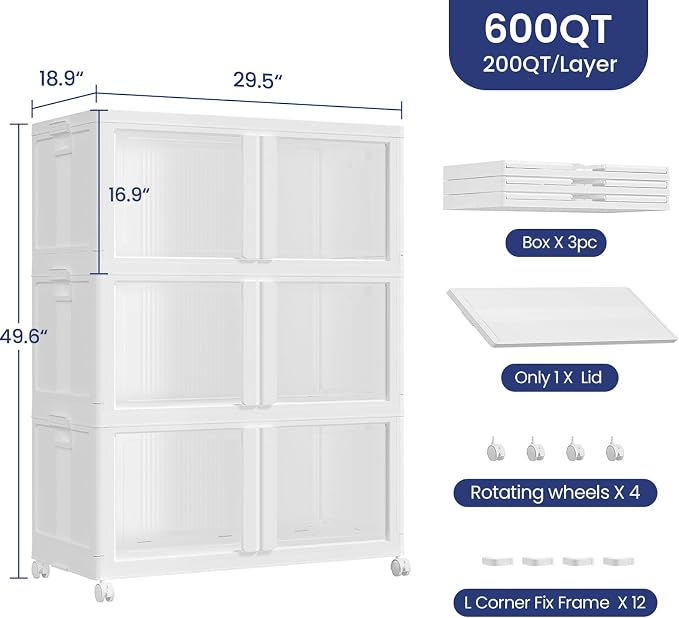 600Qt Stackable Storage Bins - Image 2