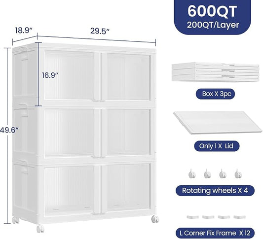 150GAL Large Stackable Storage Bins - Image 2