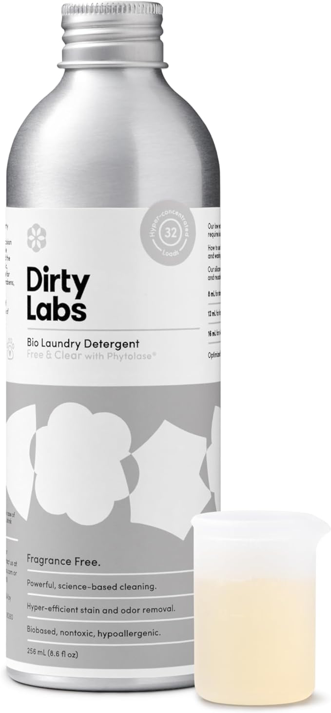Dirty Labs | Scent Free | Bio-Liquid Laundry Detergent | 32 Loads | by DirtyLabs