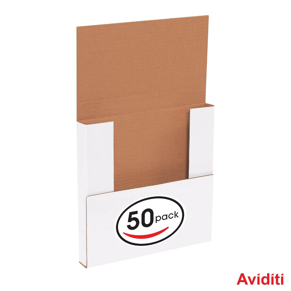 BOX USA Mailer Boxes Medium 10 1/4"L x 8 1/4"W x 1 1/4"H 50-Pa...