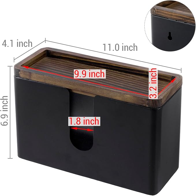MyGift Deluxe Modern Matte Black Metal Folded Commercial Paper Towel Holder - Image 5