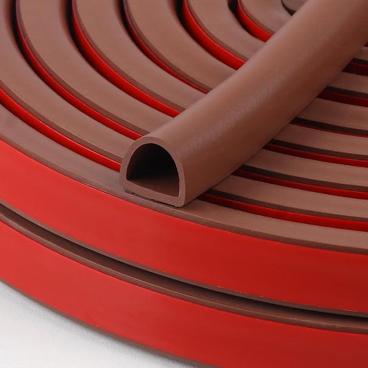 【New Upgrade】 Silicone Door Weather Stripping Door Seal Strip, 19.7 Feet by Benory
