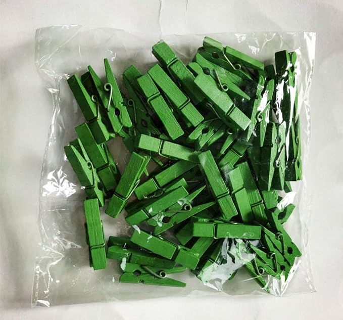DurReus 50PCS Tiny Wooden Clothespins Photo Paper Peg Mini Wood Clothes Pins - Image 2