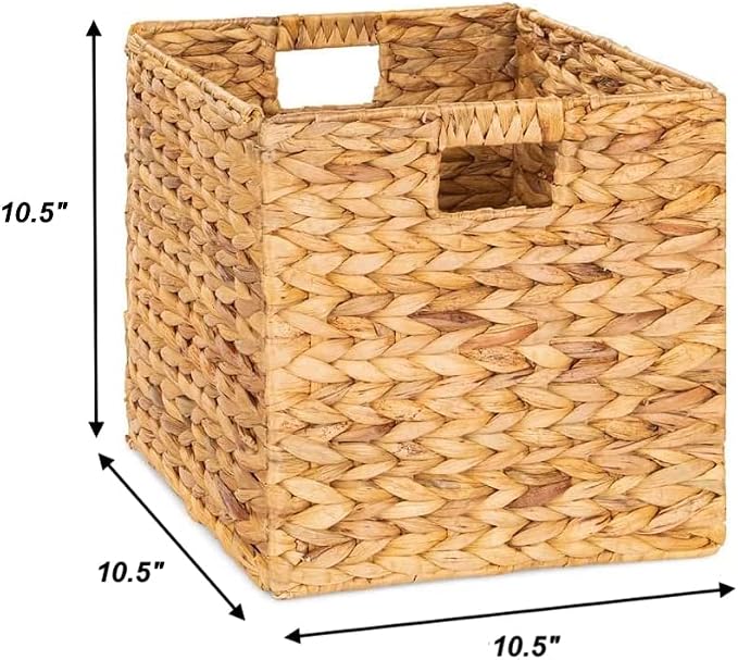 Storage Cube 10.5 x 10.5in, Wicker Storage Baskets - Image 2