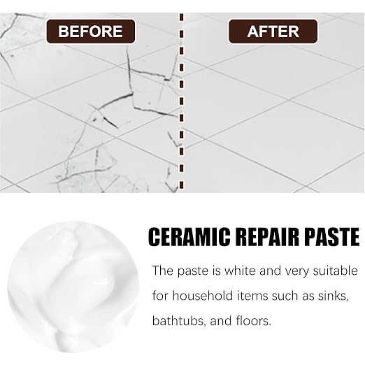 Tile and Ceramic Glaze Repair Paste, Ceramic Tile Crack Repair, Porcelain Sink - Image 3
