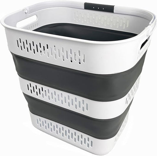 SAMMART 40L Collapsible Plastic Laundry Basket by SAMMART