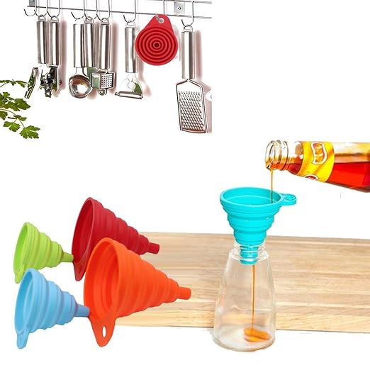 KongNai Kitchen Funnel Set 4 Pack, Small and Large, Kitchen Gadgets Accessories - Image 7