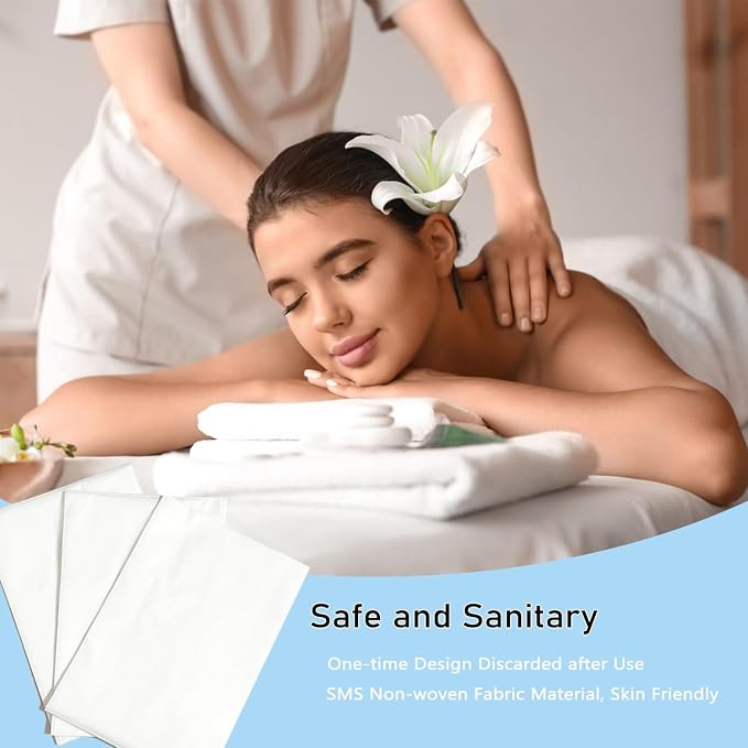 100Pcs Disposable Massage Table Sheets 31" x 71" Non-Woven Fabric Disposable - Image 5