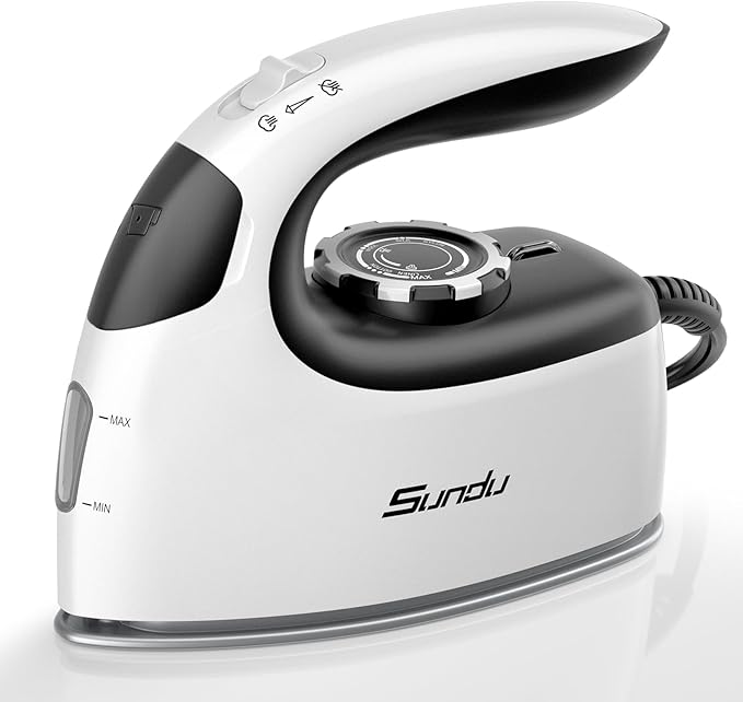 Sundu Mini Travel Iron with Steam, 1000W Portable Non-Stick Soleplate Steam by Sundu