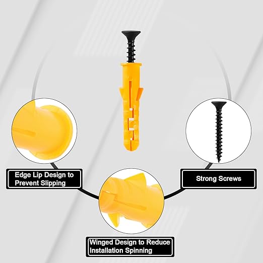 KURUI Wall Anchors Kit for Hanging Wall Art Decor, 135 Screws and 135 Drywall - Image 2
