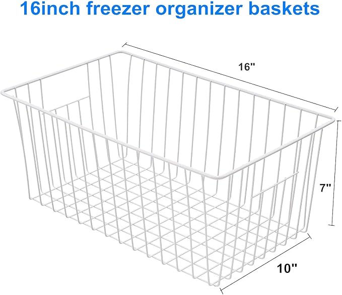 Upright Freezer Organizer Bins， Freezer Baskets - Image 4