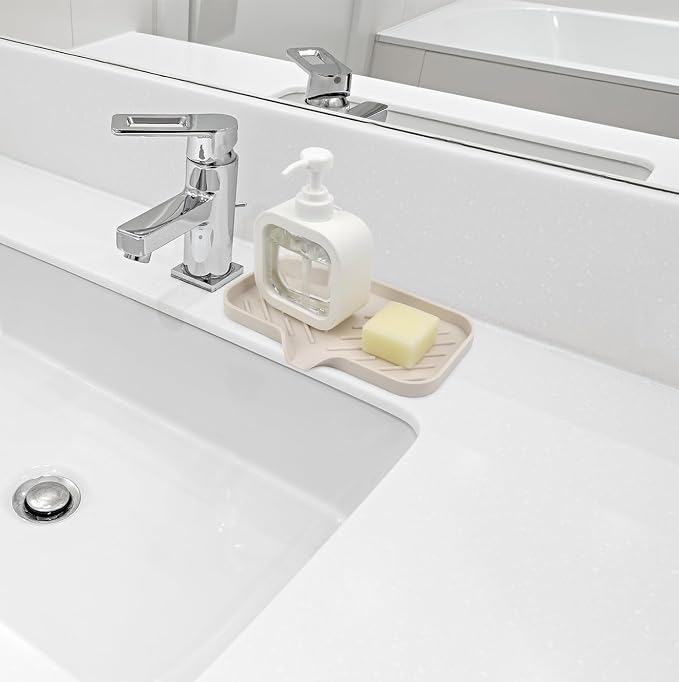 YASMEN Silicone Bathroom Soap Dishes, Sink Sponge Holder - Image 3