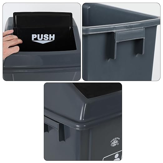 Readsky 6 Gallon Plastic Garbage Can Swing Lid, Trash Can Swing-Top, Swing - Image 3