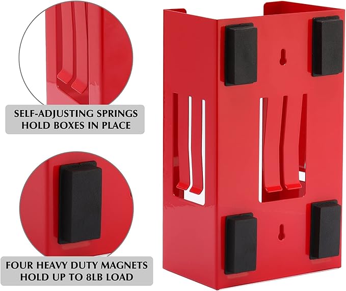 EMENTOL 2PCS Magnetic Glove/Tissue Dispenser Holder Set, Mount Onto Tool Box or - Image 2