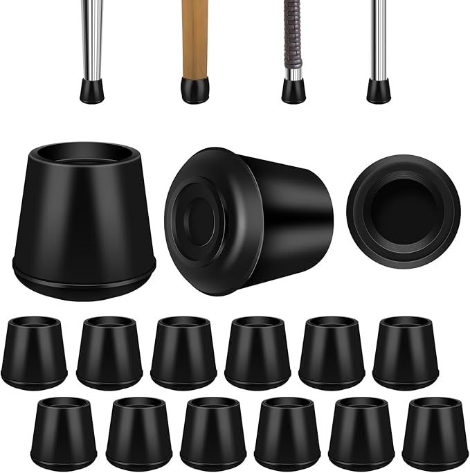 1" Round Rubber Chair Leg Tips Caps, Chair Leg Floor Protectors Furniture Legs by VOCOMO