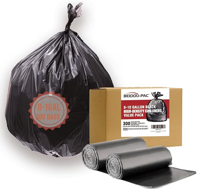 8-10 Gallon Trash Bags, Industrial, Commercial, Janitorial by BEIDOU-PAC