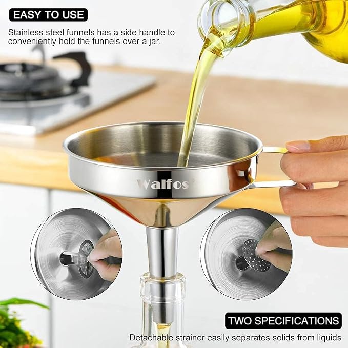 Walfos Extra Large Stainless Steel Funnel - Image 2