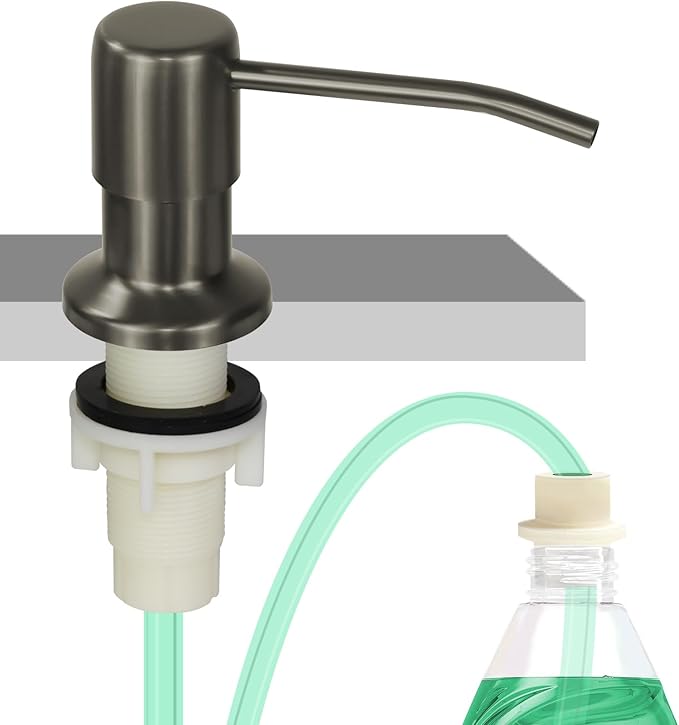 Soap Dispenser for Kitchen Sink, Built in Sink Soap Dispenser, Countertop Soap by OHiHi