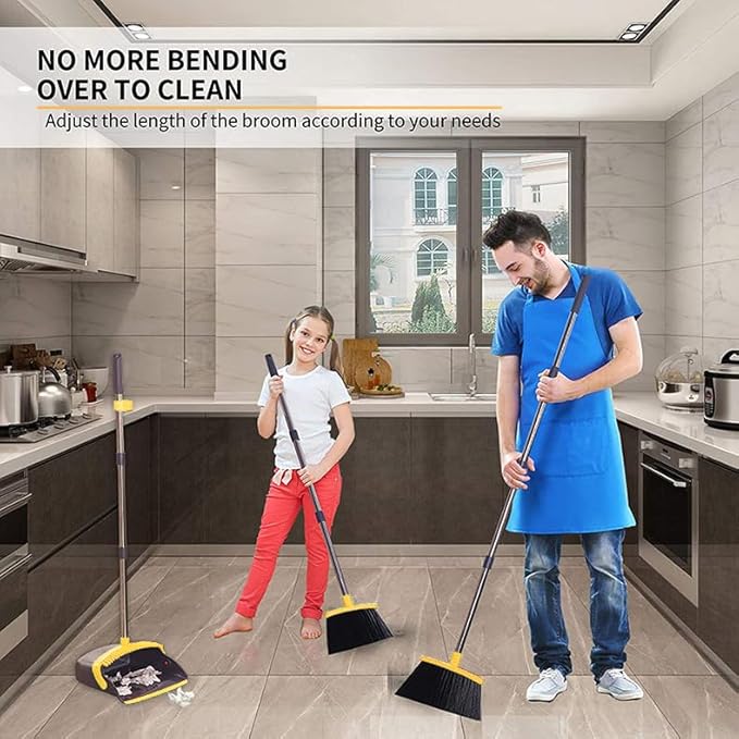 2-Pack is More economical，Upgraded Broom and Dustpan， - Image 5