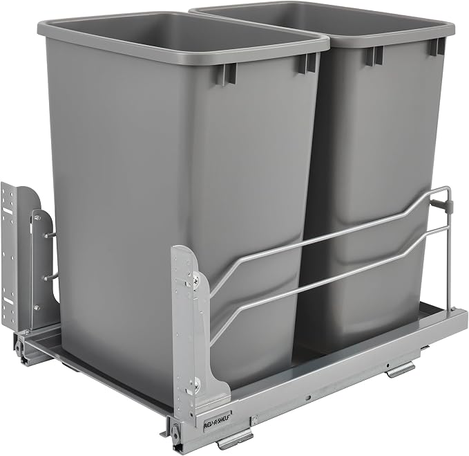 Rev-A-Shelf Double Pullout Trash Cans by Rev-A-Shelf