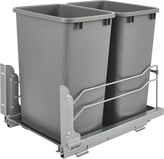 Rev-A-Shelf Double Pullout Trash Cans by Rev-A-Shelf