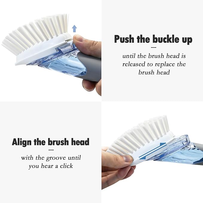 Soap Dispensing Replacement Dish Brush Storage Set - Image 5