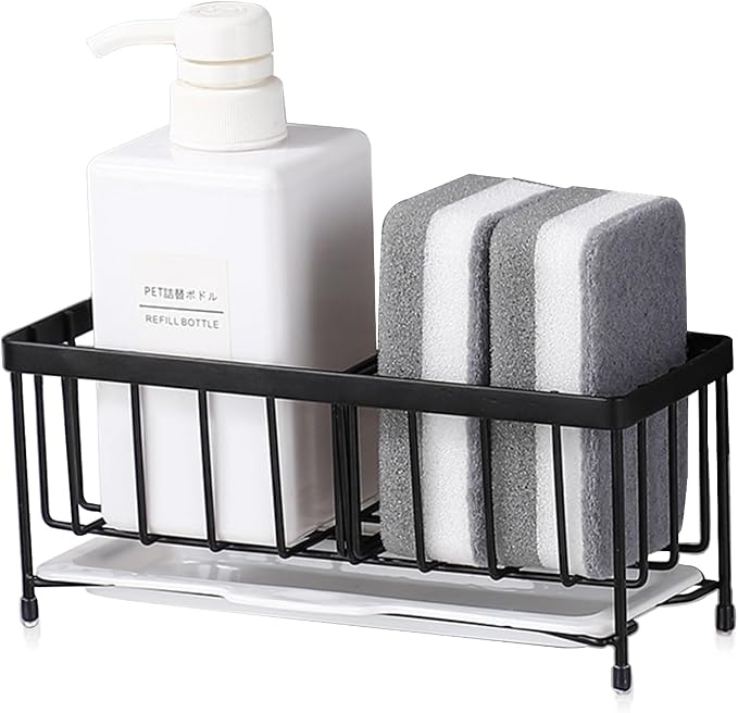 Kavciva Sink Caddy Sponge Holder, 304 Stainless Steel Dish Brush Holder by KVACIVA