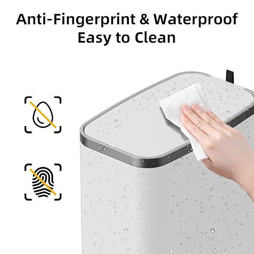 Stainless Steel Bathroom Trash Can - Image 4