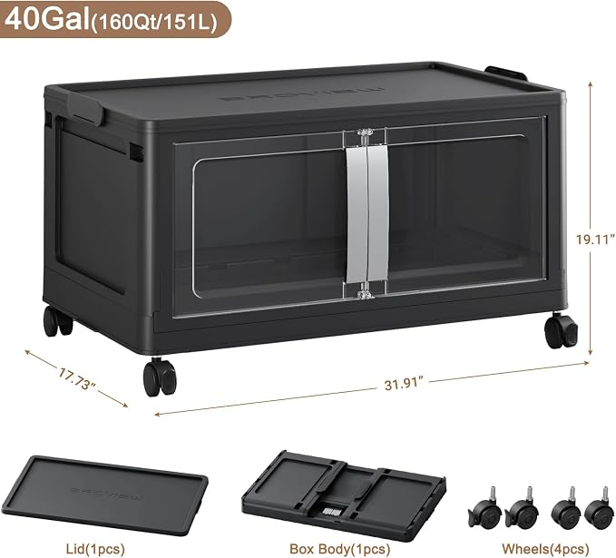 BROVIEW 160QT Stackable Storage Bins - Image 2
